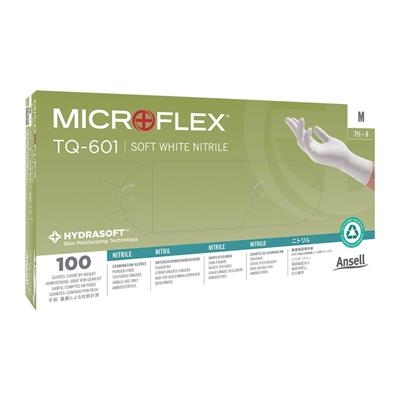 Ansell - Microflex Soft White Nitrile Exam Gloves